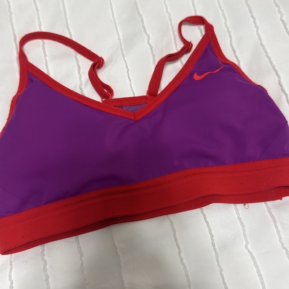 Nike Red and Purple Sports Bra - Picture 2 of 4